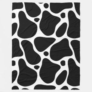 Zwart & Witte Giraffe Patroon Fleece Deken