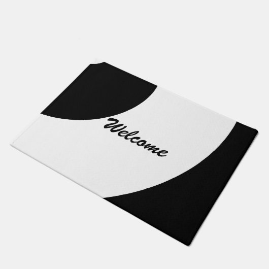 Zwart-witte glamour deurmat (Schuin)