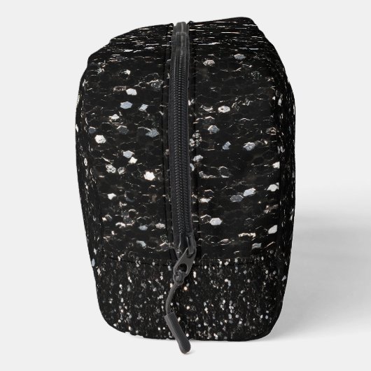 Zwart-witte glans toilettasje (Rechts)