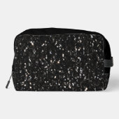 Zwart-witte glans toilettasje (Achterkant)