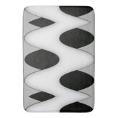 Zwart-witte golven badmat (Voorkant Verticaal)