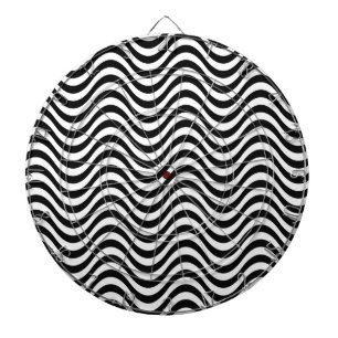 Zwart-witte golven dartbord