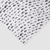 Zwart-witte golven tissuepapier (Detail)