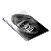 Zwart Witte Gorilla Notitieboek (Rechterzijde)