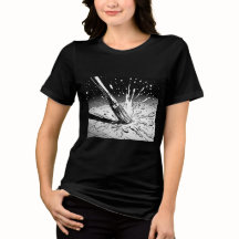 Zwart Witte Grafische Stijl Kwast Verfspat
