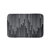 Zwart-witte grijze polakdots matrix badmat (Voorkant)