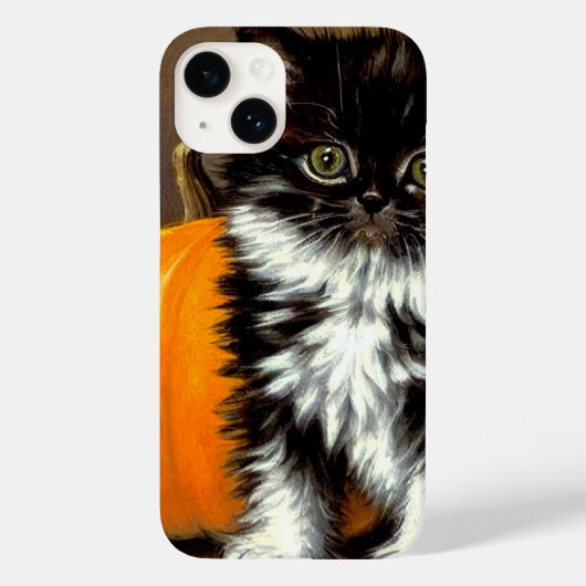 zwart-witte Halloween kat Case-Mate iPhone Case (Achterkant)