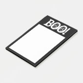 Zwart-witte halloween noten post-it® notes (Schuin)