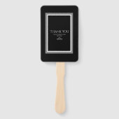 Zwart-witte handventilator handwaaier (Voorkant)