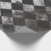 Zwart-witte harlequin cadeaupapier (Hoek)