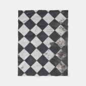 Zwart-witte harlequin fleece deken (Voorkant)