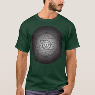 Zwart-witte heilige geometriecirkel met alchem t-shirt