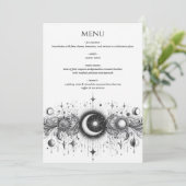 Zwart & Witte Hemellichamen Menu (Staand voorkant)