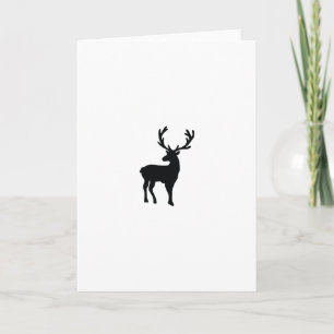 Zwart-witte herten feestdagen kaart