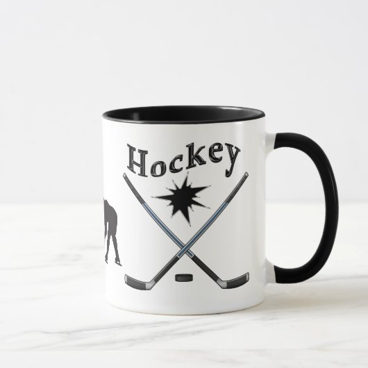 Zwart-witte Hockey-Mokken Geen minimum of in BULK Mok (Rechts)