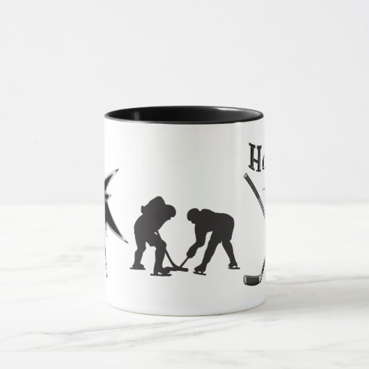 Zwart-witte Hockey-Mokken Geen minimum of in BULK Mok (Midden)