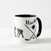 Zwart-witte Hockey-Mokken Geen minimum of in BULK Mok (Voorkant rechts)