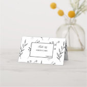 Zwart-witte hoek Floral Boho bruiloft (Achterkant)