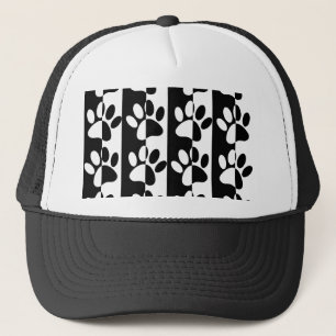 Zwart-witte hoofddoekjes en stripes trucker pet
