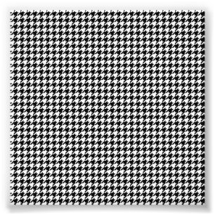 Zwart Witte Houndstooth Geruite Stof Foto Afdruk