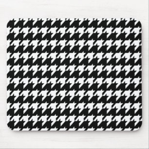 Zwart-witte houndstooth muismat