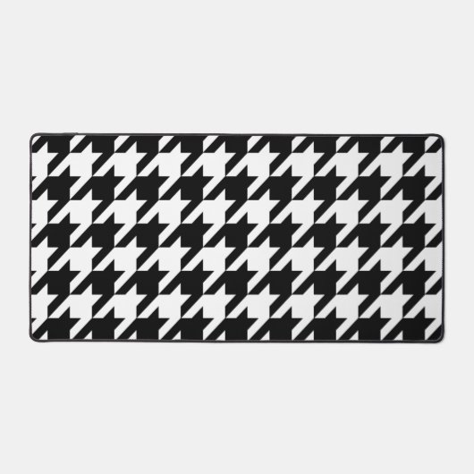 Zwart Witte Houndstooth Rut Bureaumat (Voorkant)