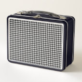 Zwart Witte Houndstooth Tissue Abstracte Figuren (Voorkant)