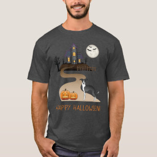 Zwart-Witte Iggy En Halloween Spokenhuis T-shirt