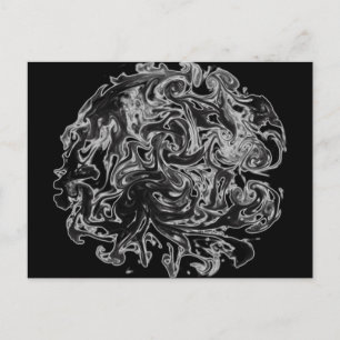 Zwart-witte inkt briefkaart