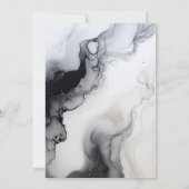 Zwart-witte inkt bruiloft kaart (Achterkant)