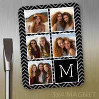 Zwart Witte Instagram 5 Foto Collage Monogram