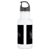 Zwart-witte jaguar waterfles  (Achterkant)