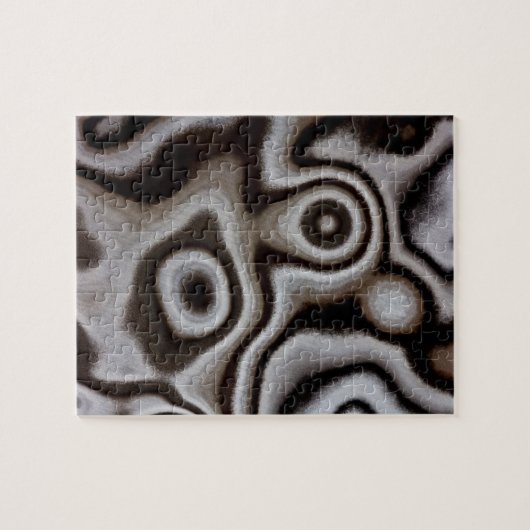 Zwart-witte jaspissteen legpuzzel (Horizontaal)