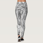 Zwart-witte kalamiteit leggings (Achterkant)