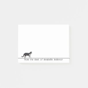 Zwart-witte kat Personaliseer notities Post-it® Notes