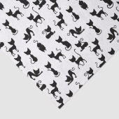 Zwart-witte kat silhouet tissuepapier (Detail)