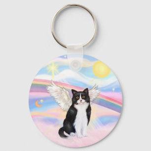 Zwart & Witte Kat - Wolken Sleutelhanger