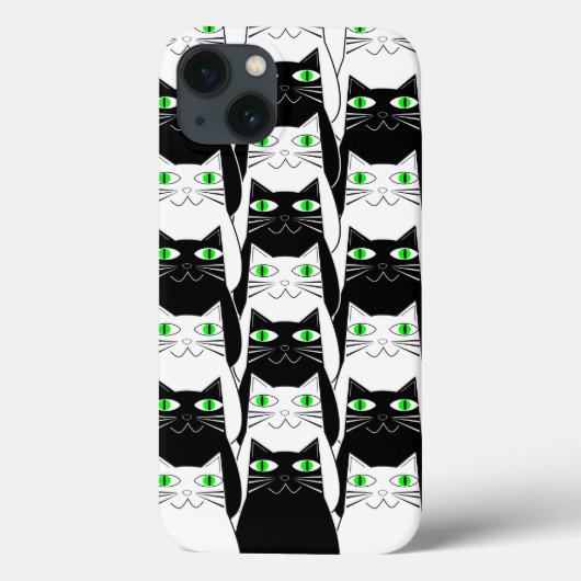 Zwart-witte katten Case-Mate iPhone case (Achterkant)