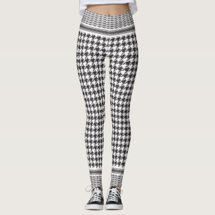 Zwart-witte Keffiyeh Leggings