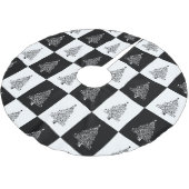 Zwart-witte kerstboom rok (Gekanteld)