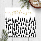 Zwart Witte Kerstcadeaubon