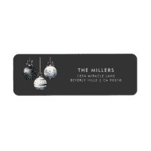 Zwart Witte Kerstornamenten Minimalistische Kerst