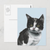 Zwart-witte keukentekening briefkaart (Voorkant / Achterkant)