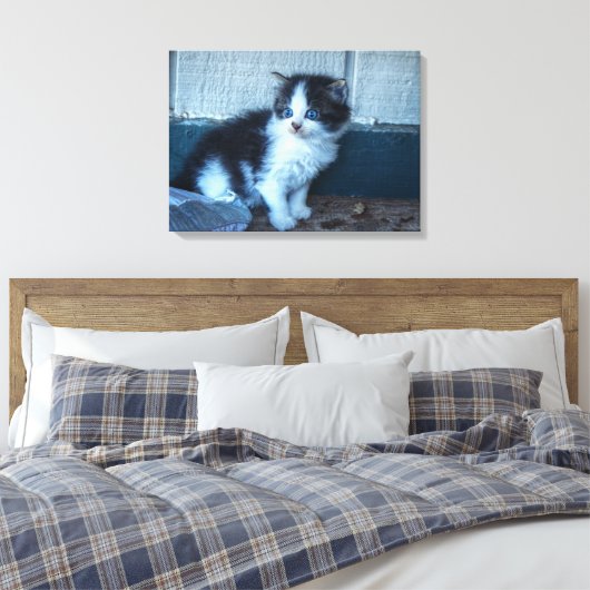 Zwart + Witte Keuten Canvas Afdruk (Insitu (Slaapkamer))