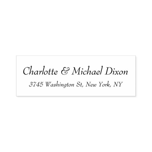 Zwart Witte Klassieke Stijlvolle Elegante Familien Zelfinktende Stempel (Design)