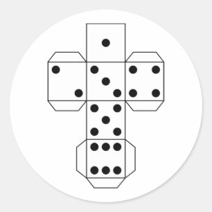 Zwart-witte kleur die dik   Trekgetal Ronde Sticker