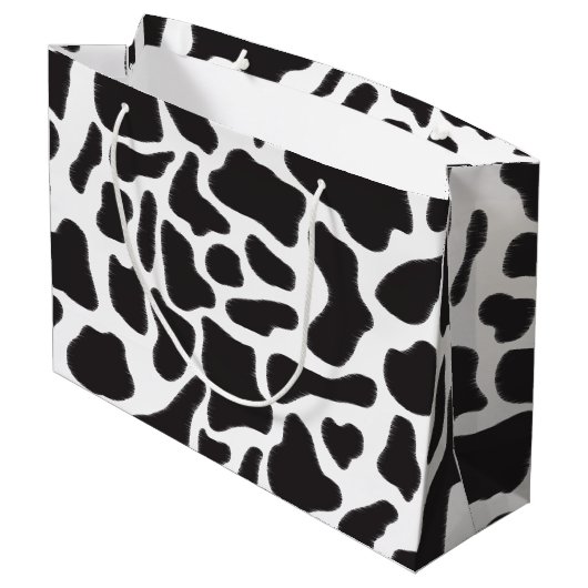 Zwart-witte Koe Spot Animal Patroon Groot Cadeauzakje (Achterkant Gekanteld)