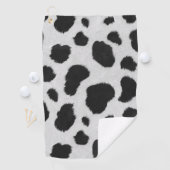 Zwart-witte koe vlekt patroon nevel textuur golfhanddoek (Insitu)