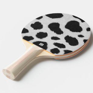 Zwart-witte koe vlekt patroon nevel textuur tafeltennisbatje