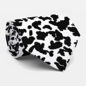 Zwart-witte Koeienhuid Stropdas (Opgerold)